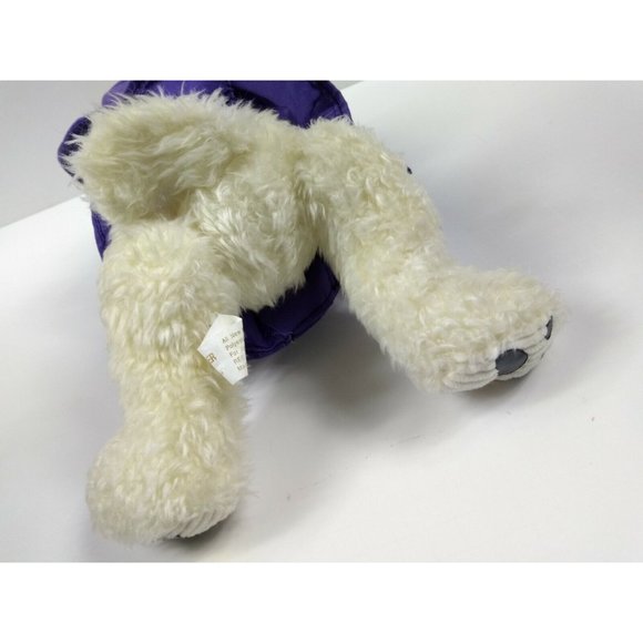 Secret Admirer White Dog in Purple Coat ❤  and Hat Stuffed Plush 9" First & Main - Picture 10 of 11